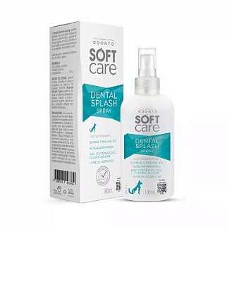 Dental Splash Spray Soft Care 100mL Spray Antisséptico Bucal Pet