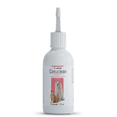 UCBVet Ceruclean® 100mL Solução Auricular para Higienização de Cães e Gatos