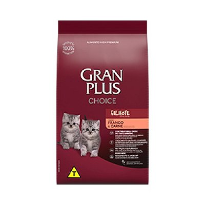 Ração Seca Gran Plus Choice Gatos Filhotes sabor Frango & Carne 10,1kg