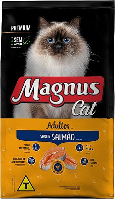 Ração Seca Magnus Cat Premium Adultos sabor Salmão