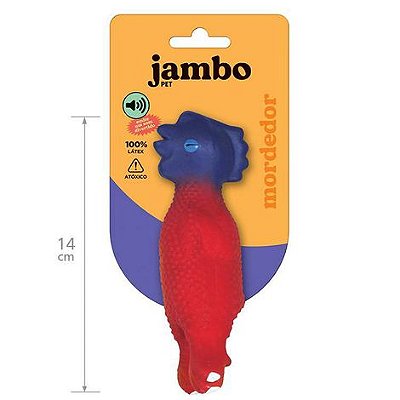 JB25560V - Mordedor Jambo Galinho Color Pequeno Vermelho