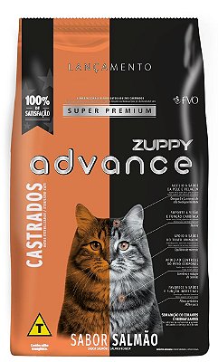 Ração Seca Zuppy Advance Gatos Castrados sabor Salmão