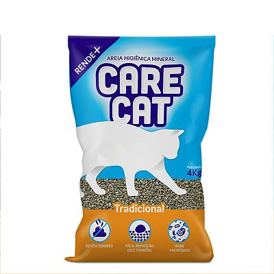 Areia Higiênica Carecat Tradicional para Gatos 4kg