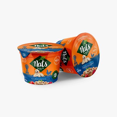 Alimento Úmido Nats Cães Filhotes sabor Cubinhos de Frango com Maçã 245g