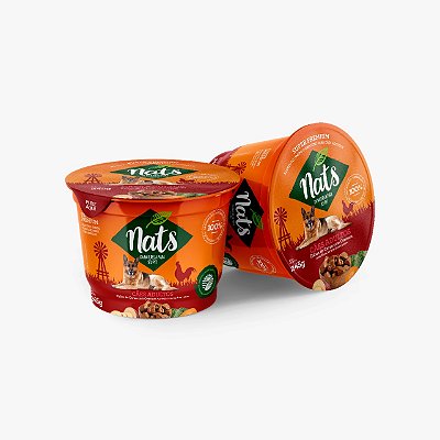 Alimento Úmido Nats Cães Adultos sabor Carne com Cenoura 245g