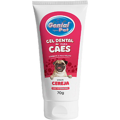 Gel Dental Genial Pet Cães sabor Cereja 70g