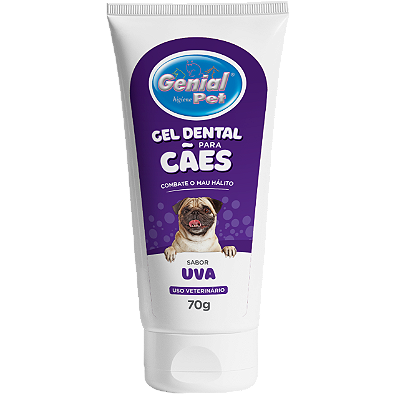 Gel Dental Genial Pet Cães sabor Uva 70g