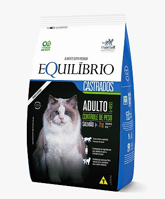Ração Seca Equilíbrio Gatos Castrados sabor Salmão