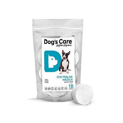 Eco Toalha Mágica Dog's Care 22x25cm 10 Unidades