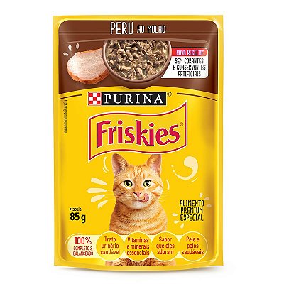 Alimento Úmido Sachê Friskies Gato Adulto sabor Peru ao Molho