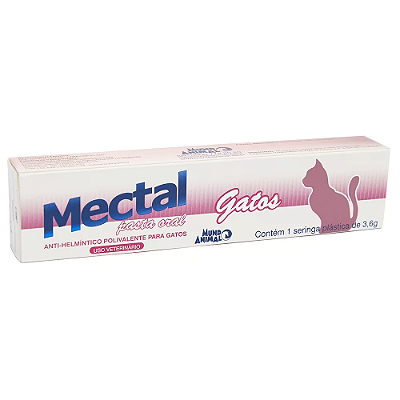 Vermífugo Mundo Animal Mectal Gatos Pasta 3,6g