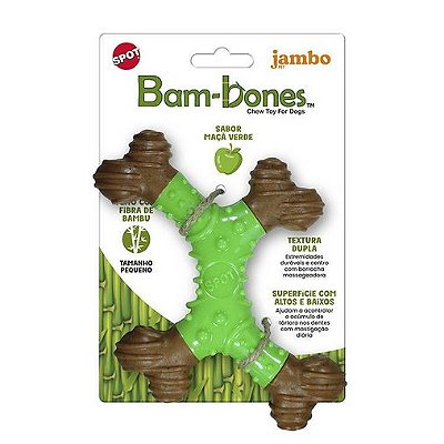 JB25628N Mordedor Jambo Bambone Osso-X Pequeno Maçã Verde