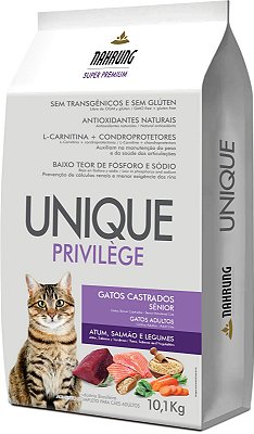 Ração Seca Unique Privilège Gato Castrado Sênior