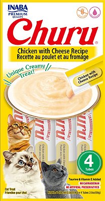 Alimento Úmido Gatos Inaba Churu sabor Frango com Queijo