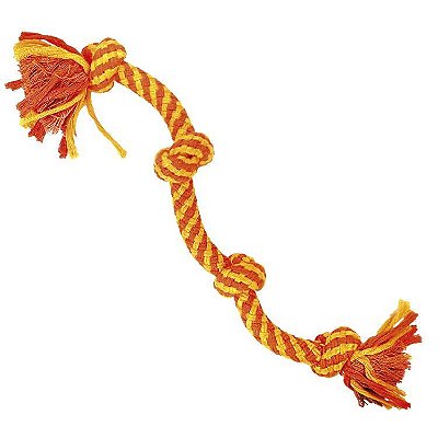 JB25633N - Mordedor Jambo Corda Pattern 4 Nohs 43cm Laranja e Amarelo