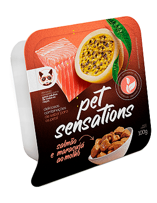 Alimento Úmido Pet Sensations Gatos sabor Salmão e Maracujá ao Molho 100g