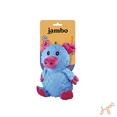 Mordedor Jambo Pelucia Porco Azul
