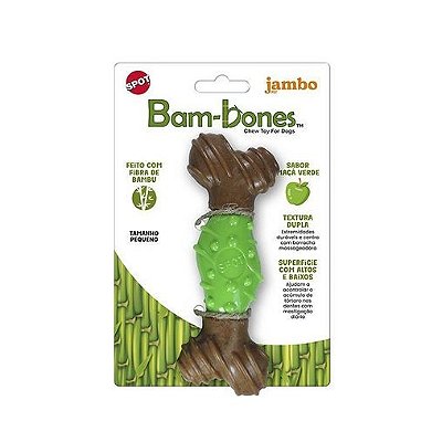 JB25626N Mordedor Jambo Bambone Osso Pequeno Maca Verde