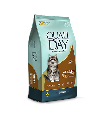 Ração Seca Qualiday Especial Premium Cat Adulto Frango e Arroz