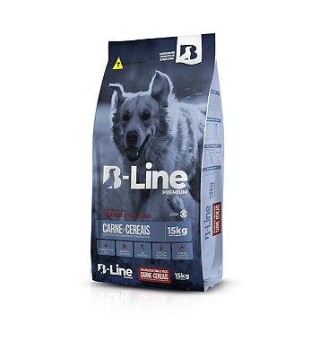 Ração Seca B-Line Cães Adultos sabor Carne e Cereais