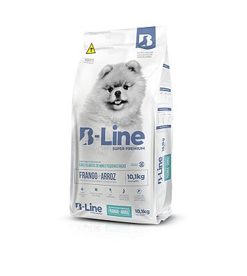 Ração Seca B-Line Cães Filhotes Raças Mini e Pequenas sabor Frango e Arroz