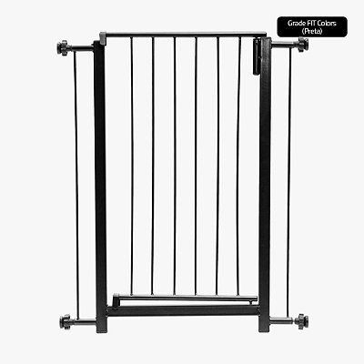 Grade De Porta Fit Preta + Ext 10cm