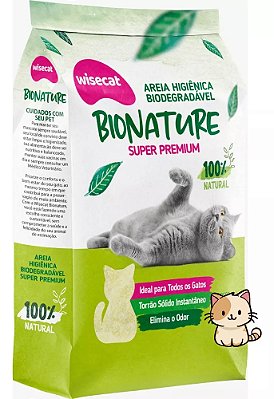 Areia Higiênica Wisecat Bionature