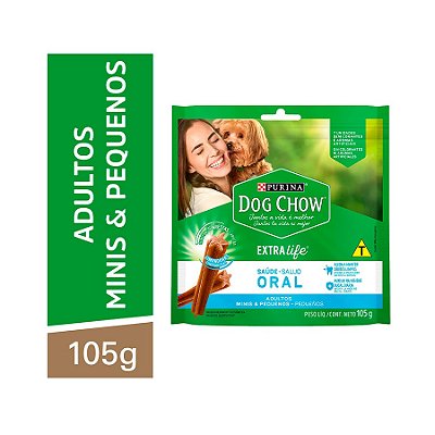 Petisco Purina Dog Chow Extra Life Saúde Oral para Cães de Porte Mini e Pequeno