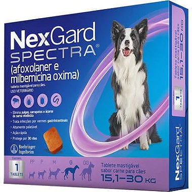 Antipulgas e Carrapatos Boehringer Ingelheim Nexgard Spectra G para Cães 15,1 a 30kg