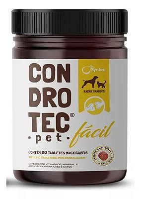 Suplemento Syntec Condrotec Pet Facil Raças Grandes 60 Tabletes