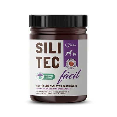 Suplemento Syntec Silitec Facil para Cães e Gatos 30 Tabletes