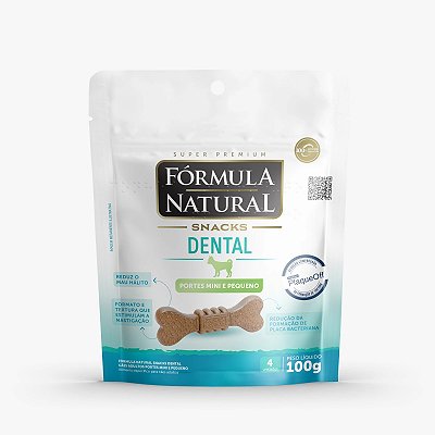 Snacks Dental Formula Natural Cães Adultos Portes Mini e Pequeno 100g