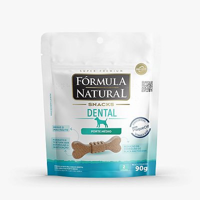 Snacks Dental Formula Natural Cães Adultos Porte Médio 90g