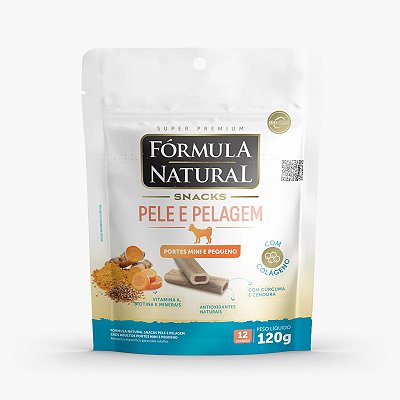 Snacks Pele e Pelagem Formula Natural Cães Adultos Portes Mini e Pequeno 120G