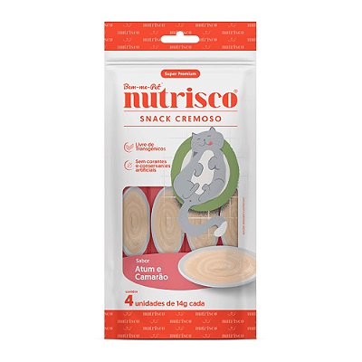 Petisco Cremoso Nutrisco para Gatos Atum e Camarão 56g
