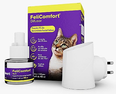 Difusor + Refil Educador Avert FeliComfort Spray para Gatos 48 ml