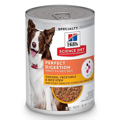 Ração Úmida Hill's Science Diet Digestão Perfeita para Cães Adultos Sabor Frango e Vegetais 363g
