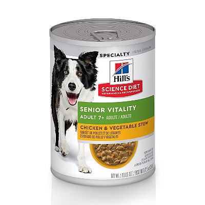 Ração Úmida Hill's Science Diet Vitalidade Sênior para Cães Idosos Sabor Frango e Vegetais 354g