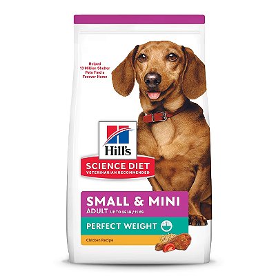 Ração Hill's Science Diet Peso Perfeito Pequenos e Mini para Cães Adultos Sabor Frango 1,81kg