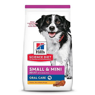 Ração Hill's Science Diet Saúde Dental Pequenos e Mini para Cães Adultos Sabor Frango 1,81kg