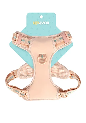 Colete Peitoral Resistente PET Cães Bubble Para Guia Up4you Salmão