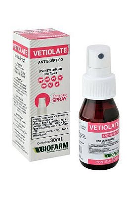 Antisséptico Biofarm Vetiolate 30ml