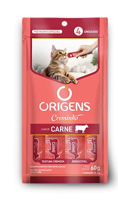 Alimento Úmido Origens Creminho Sabor Carne para Gatos 60g
