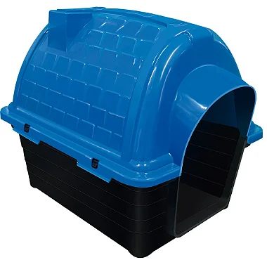 Casinha Plástica Furacão Pet Iglu Azul