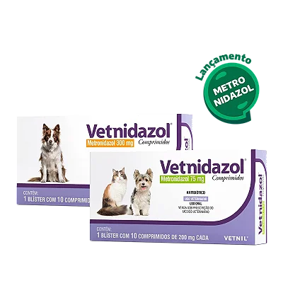 Antibiótico Vetnil Vetnidazol 10 comprimidos
