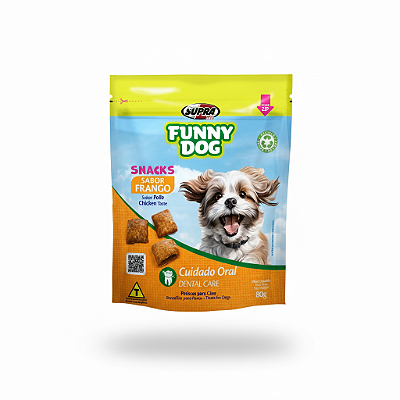 Petisco Funny Dog Sabor Frango 80g para Cães