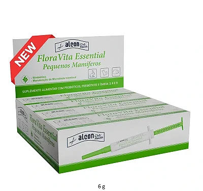 Suplemento Alcon Club Health FloraVita Essential para Coelhos e Roedores