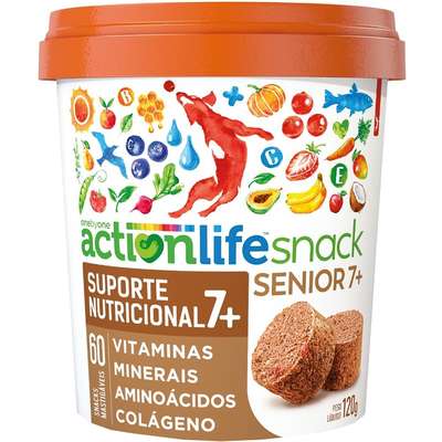 Suplemento Spin Pet Actionlife Sênior 7+ para Cães 60 Snacks