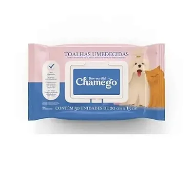 Toalha Umedecida Bem-me-Pet Chamego 50 unidades 20x15cm
