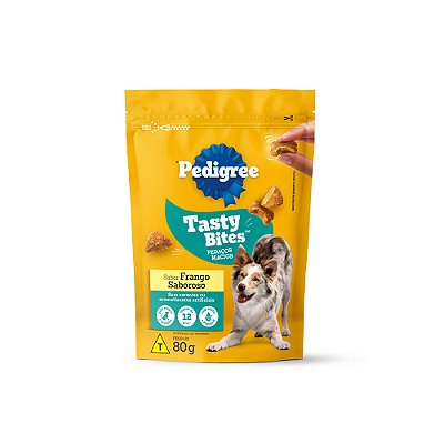 Petisco PEDIGREE® Tasty Bites Adulto Sabor Frango Saboroso 80g para Cães